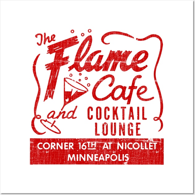 The Flame Cafe Cocktail Lounge Wall Art by DrumRollDesigns